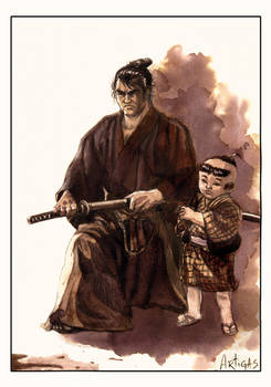 Lone wolf and cub