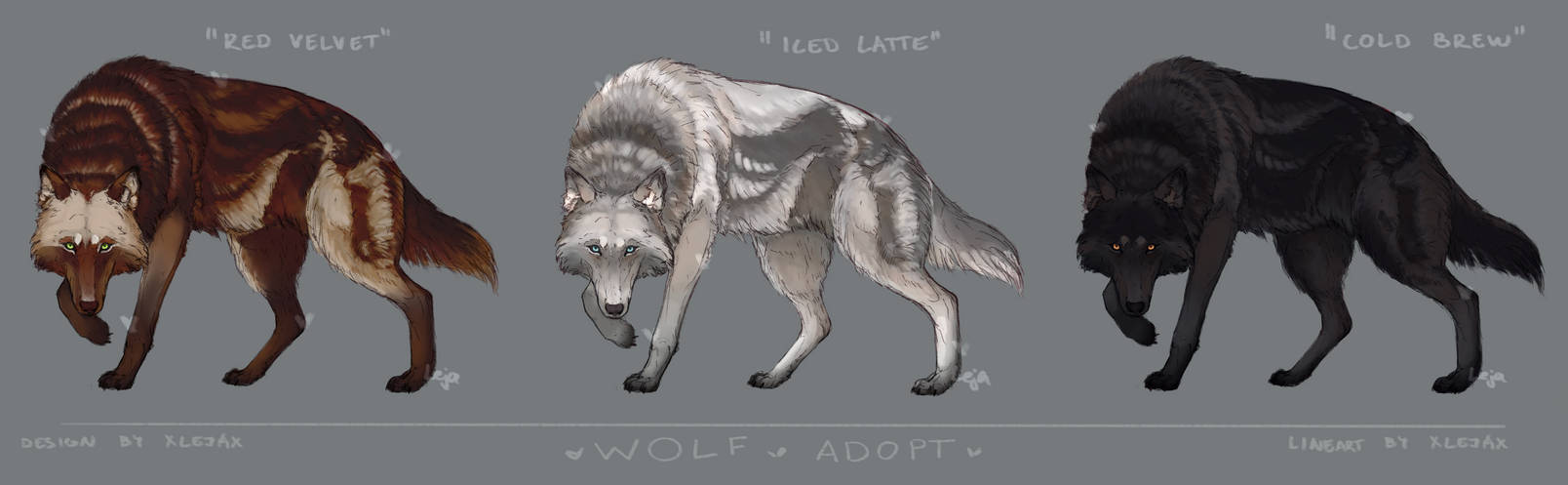 Wolf adopt second batch / CLOSED by Le-ja on DeviantArt