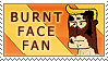 Burnt Face Man Fan by 1stClassStamps