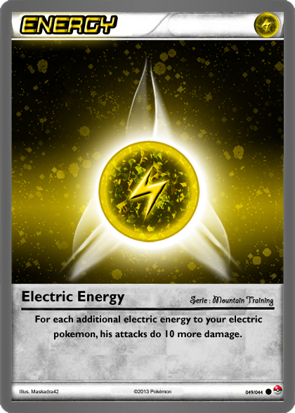 electric energy pokemon card Electrode Pokmon Trading Game ClassicCharizard (CLC) #011 PkmnCards variation to centering Hand painted Flying Pikachu on