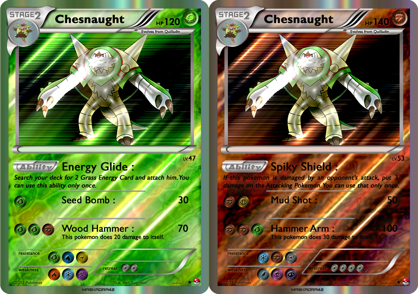 Chesnaught (Grass and Fighting) by Maskadra42 on DeviantArt Chesnaught (Grass and Fighting) by Maskadra42 on DeviantArt
