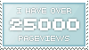 25,000 Pageviews Stamp by Solitude12