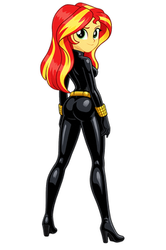 Sunset shimmer (atuendo de black window) butt