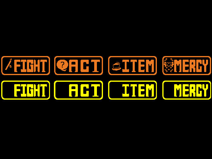 undertale battle buttons by sansthecatlikesaus on DeviantArt