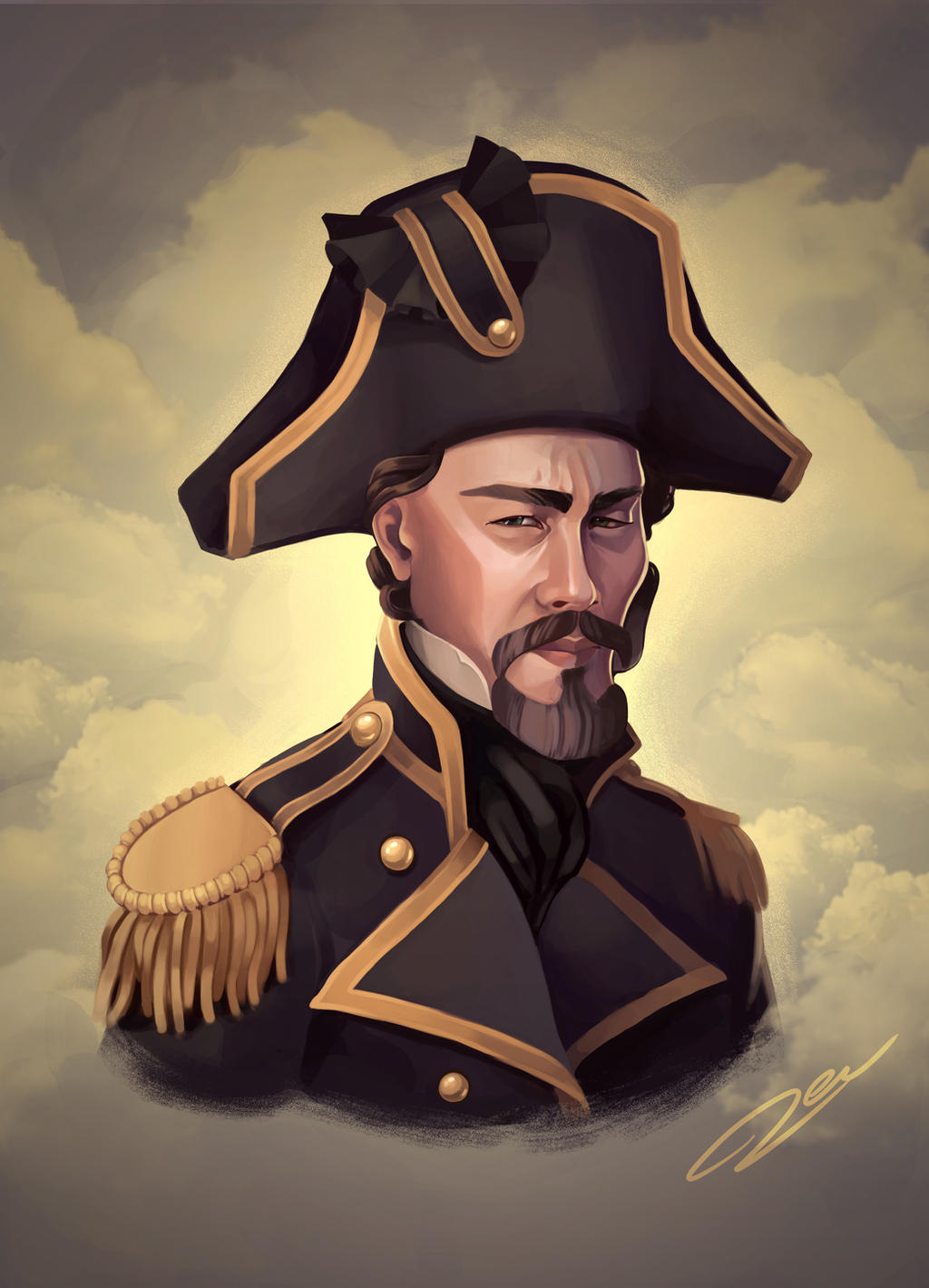 Captain Portrait The Captain, Portrait by Rendemel on DeviantArt