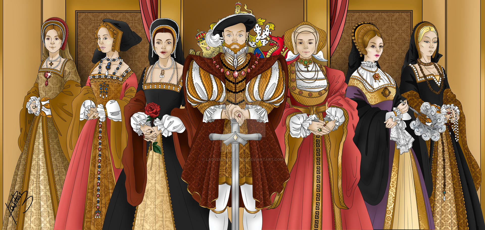 The Six Wives Of Henry VIII By LadyEmilyStrange On DeviantArt the-six-wives-of-henry-viii-by-ladyemilystrange-on-deviantart