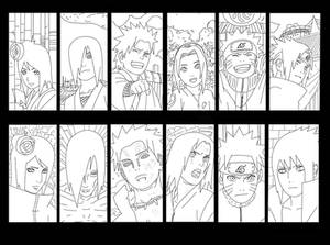 Naruto 442 double page lineart