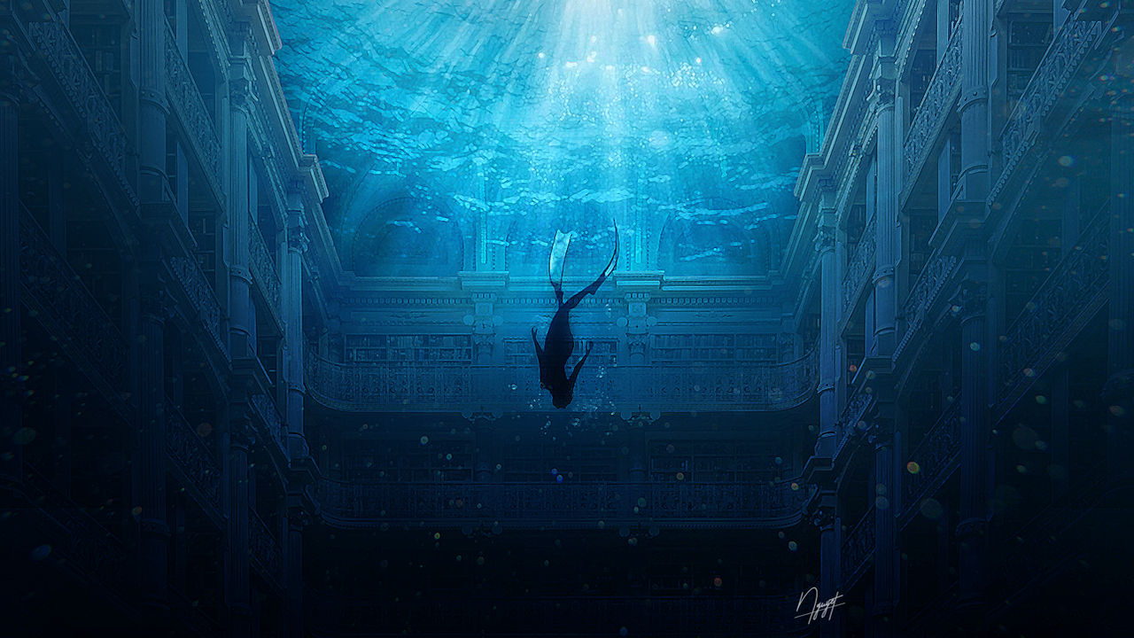 Abandoned Library by LunarDGrimm on DeviantArt
