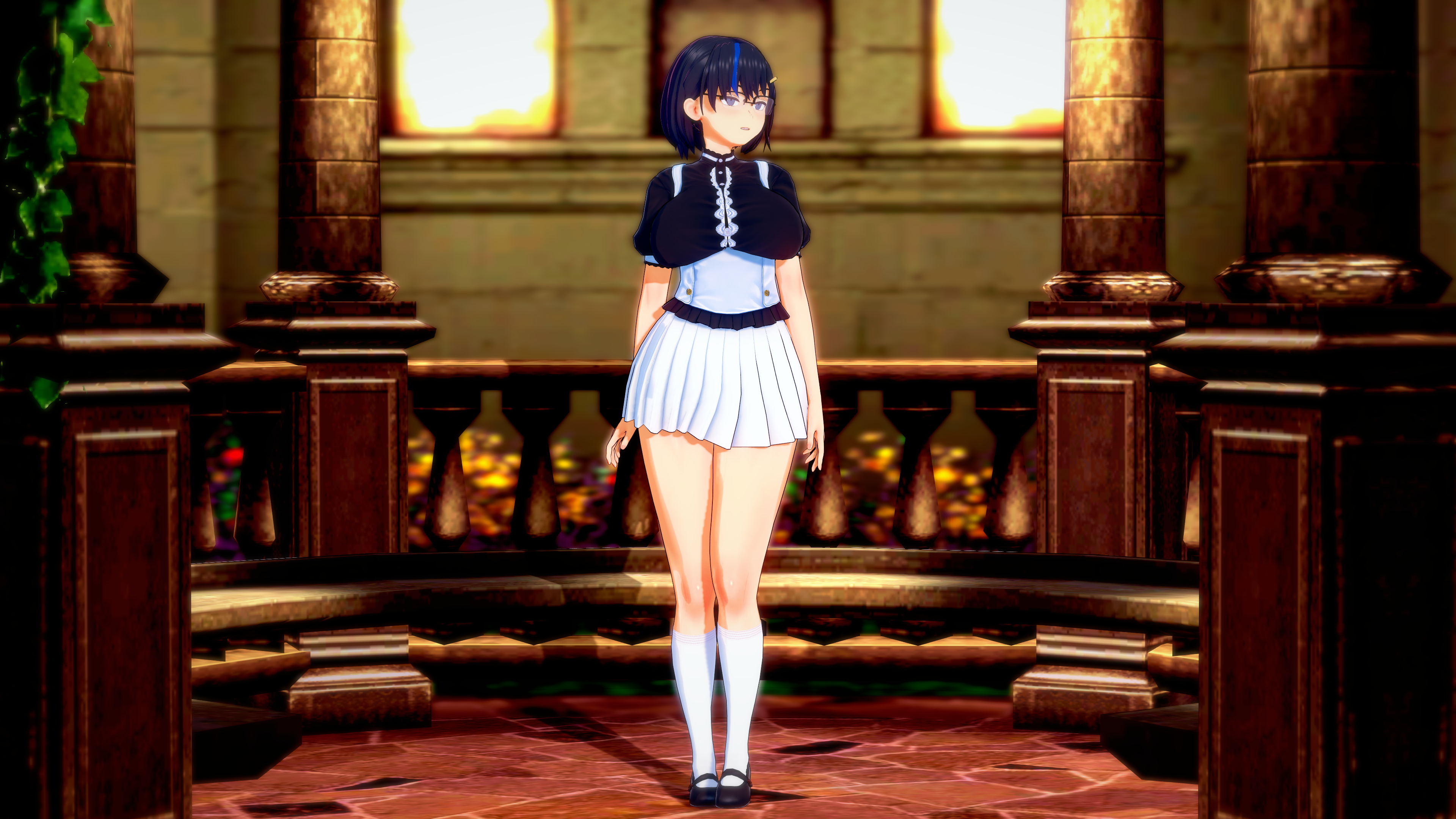 Koikatsu saki aoki on pose