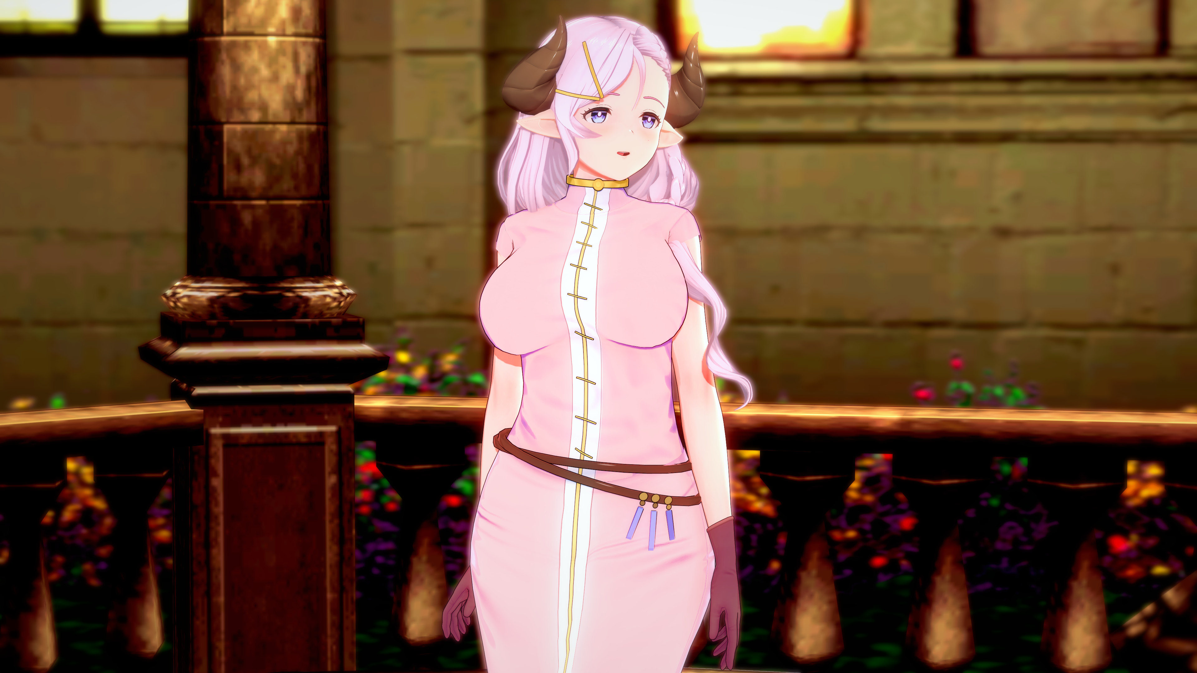 Koikatsu laruna in a temple