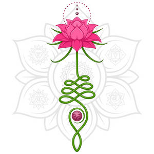 Unalome lotus flower