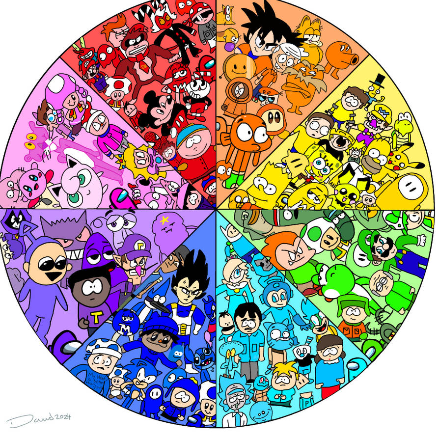 COLOR WHEEL OVER 115+ CHARACTERS by BrotherRaichu on DeviantArt