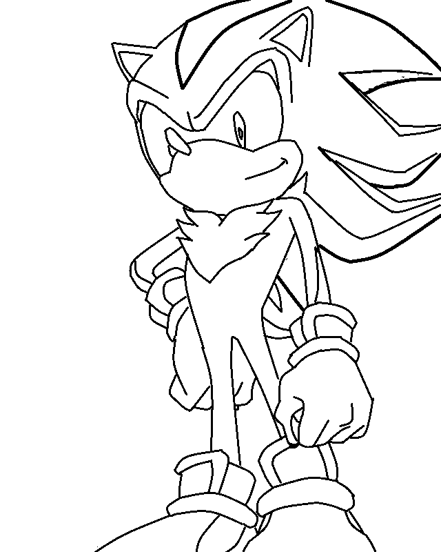 Shadow The Hedgehog Line Art by MYBABYGAARALOVE on DeviantArt