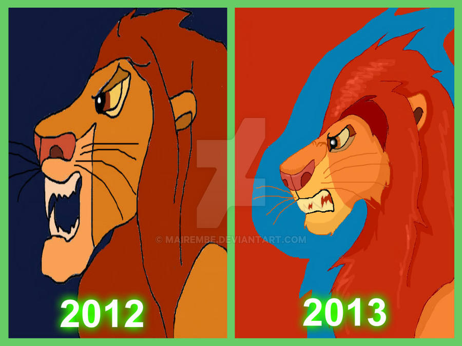 Simba before and after by Mairembe on DeviantArt