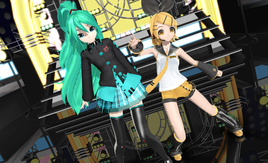 Concept Miku and Rin by hazy-hero on DeviantArt
