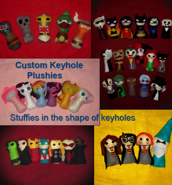 Custom Keyhole Plushies