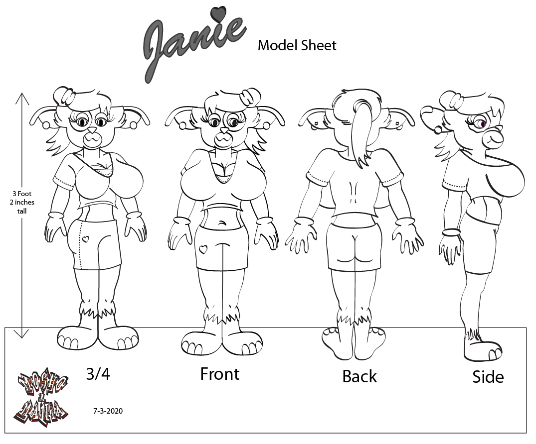 Janie Script Svg Janie Model Sheet by moshomania1 on DeviantArt
