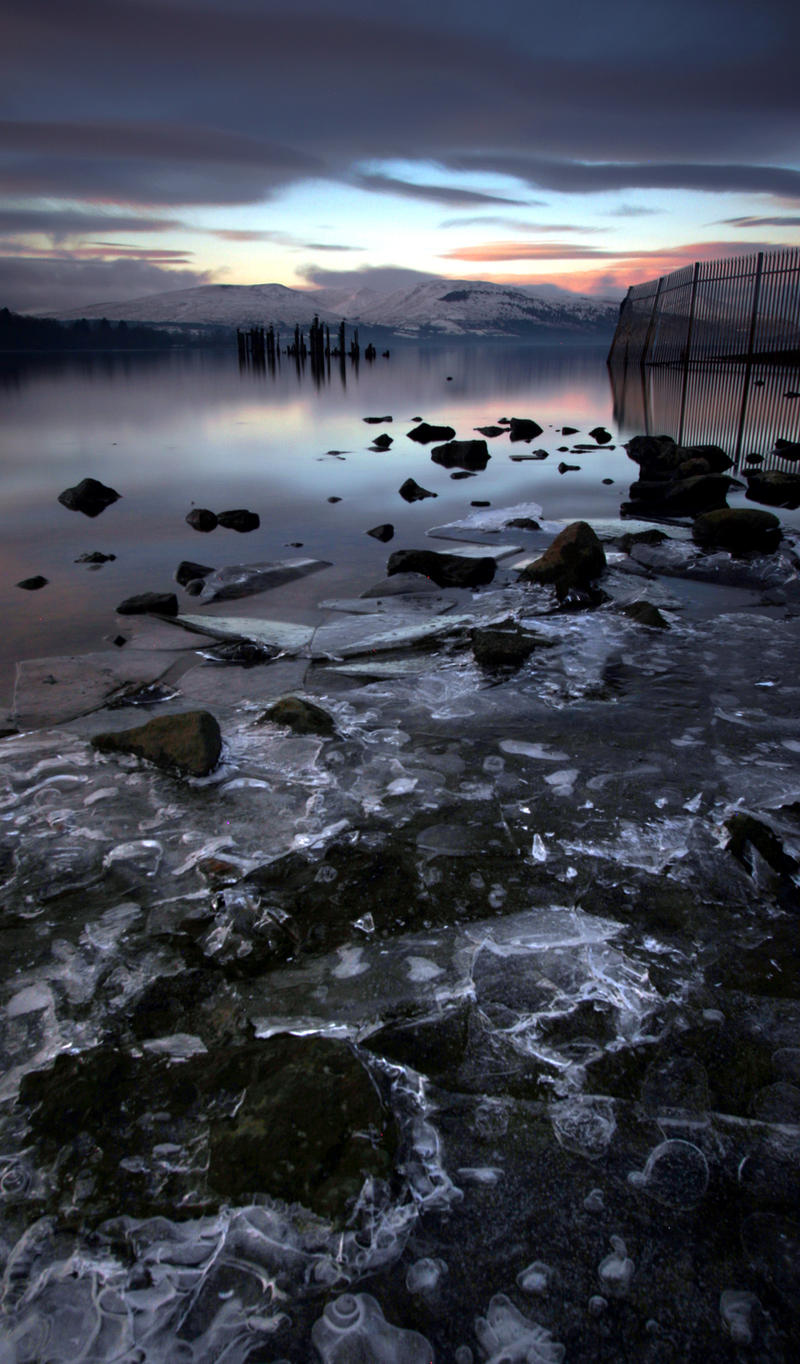 Frozen Loch Lomond