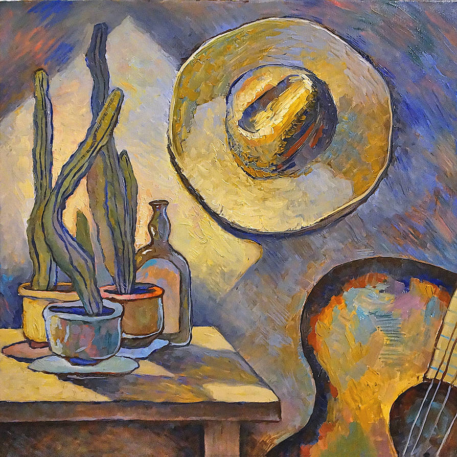 Still life with a hat