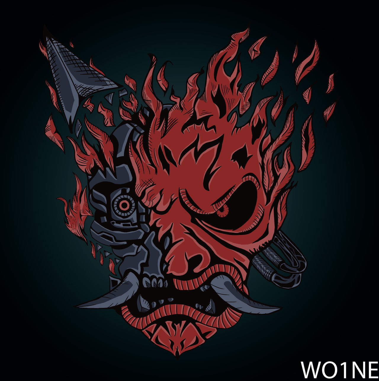 Cyberpunk 2077 Samurai Logo by Wo1ne on DeviantArt