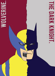 Wolverine and Batman Illustration