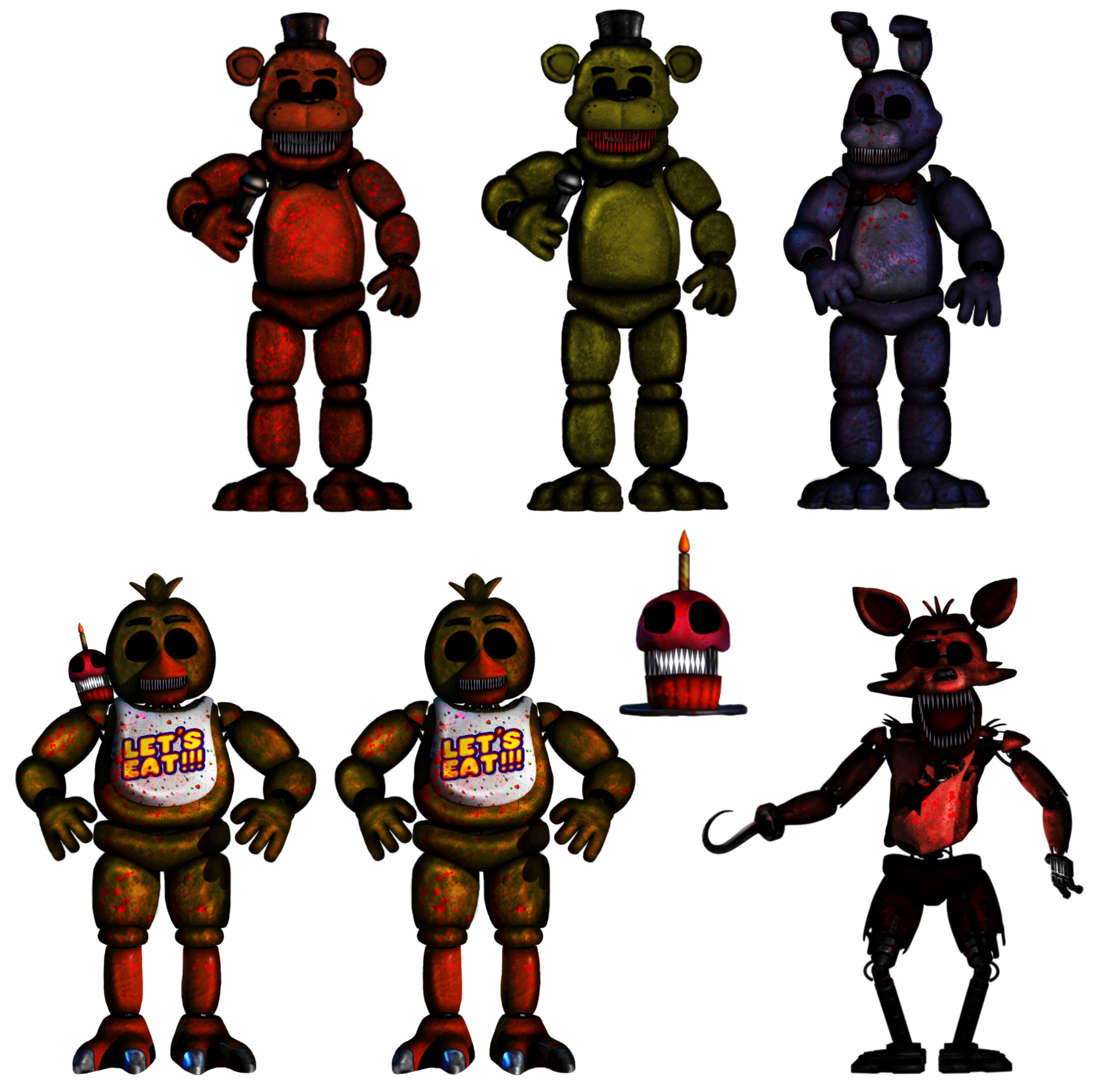 Classic animatronics FNaF 3 by FoxyLISOfficial on DeviantArt