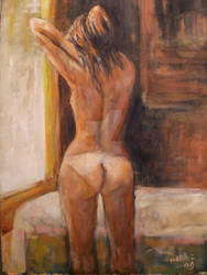 nude woman at the room