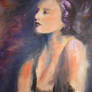 Woman in violet