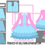 PB Short Blue Dress Cosplay Design Draft