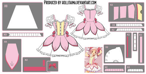 Madoka Kaname ~Magical Dress~ Cosplay Design Draft