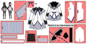 Homura Akemi ~Magical Dress~ Cosplay Design Draft