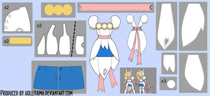 Fionna Ripped Cosplay Dress Pattern Draft