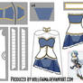 Sayaka Miki Magical Dress Cosplay Design Draft