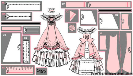 Ciel Phantomhive Ballgown Cosplay Pattern Draft