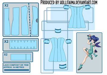 Mint - Tokyo Mew Mew Cosplay Pattern Draft by Hollitaima