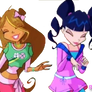 Winx Flora and Musa png by me