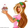 Winx Flora and ice cream