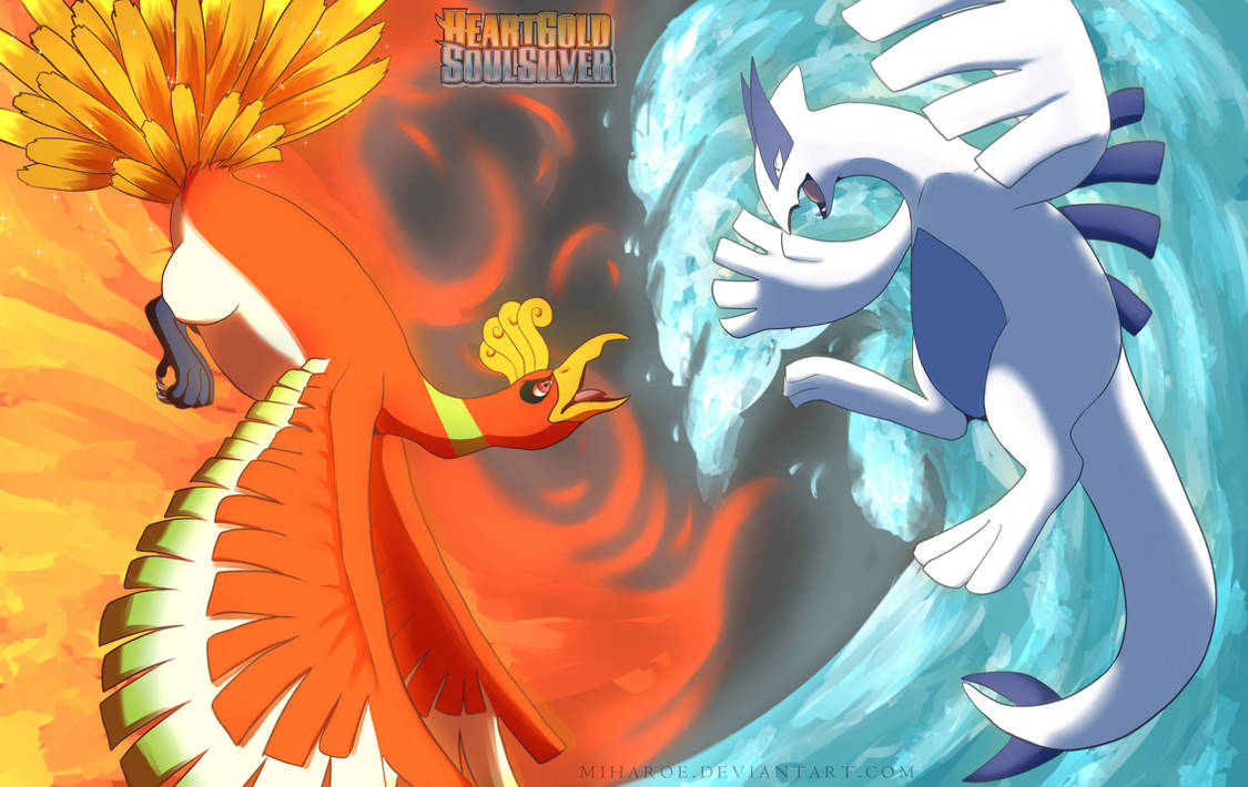 Ho-Oh and Lugia by miharoe on DeviantArt