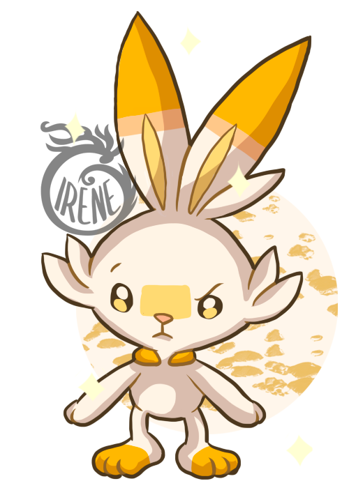 Pokemon Shiny Scorbunny by CelestiallKirin on DeviantArt