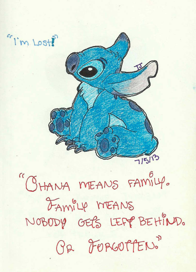 You're my Ohana, Stitch by CartoonOholic on DeviantArt
