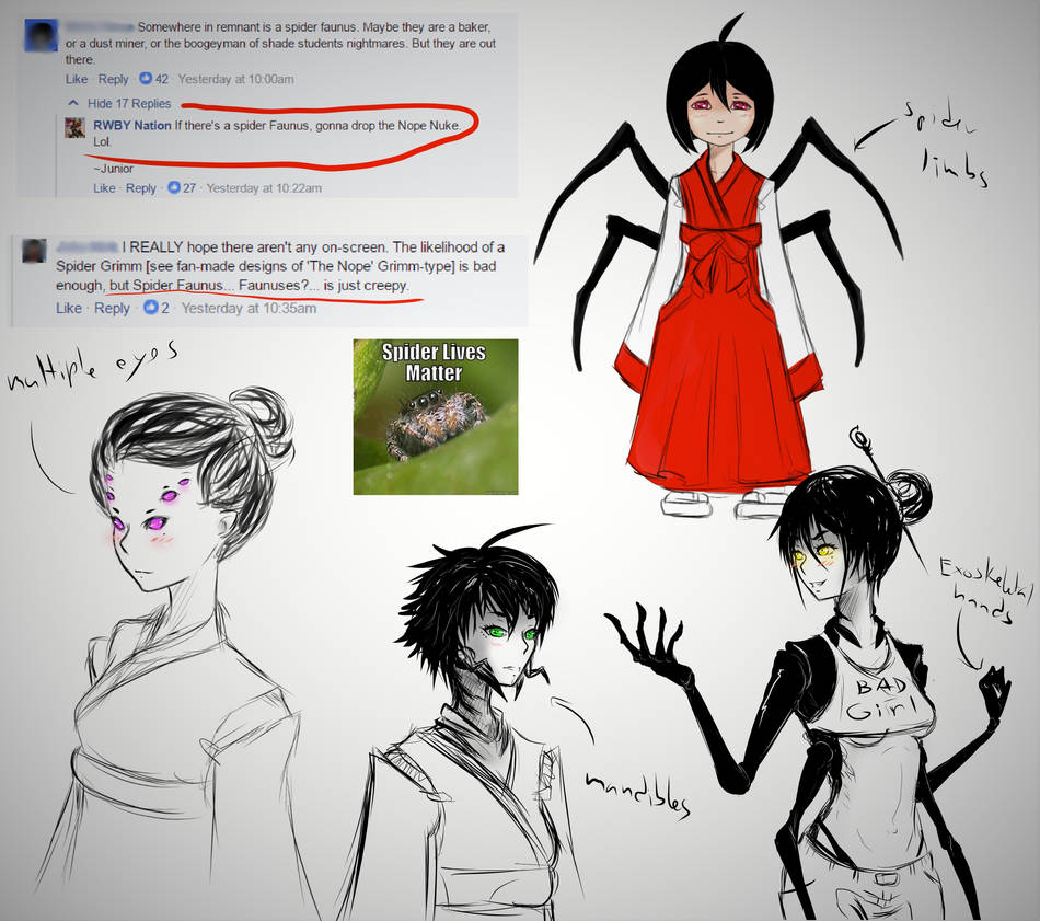 Bug Faunus Rwby RWBY Spider Faunus? by Demize00Zero on DeviantArt