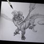 Little dragon flying