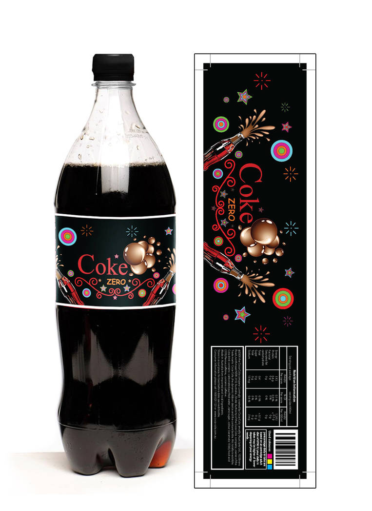 coke zero bottle and label by MichaelMoures on DeviantArt