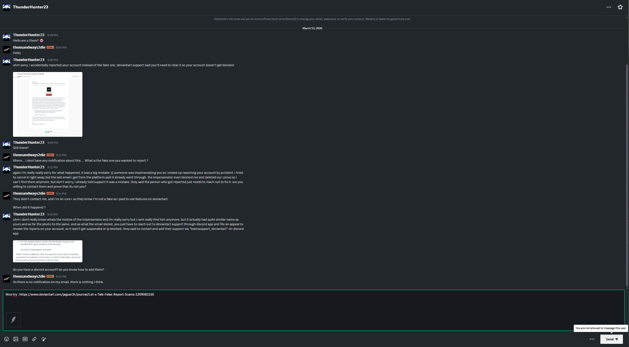 Deviantart Scams WARNING ! False Report Scams by thousandways2die on DeviantArt