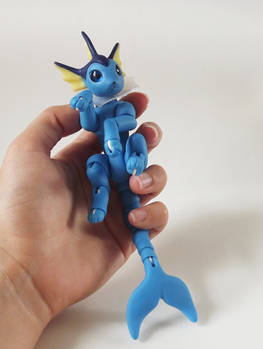 Handmade Vaporeon Ball Jointed Doll