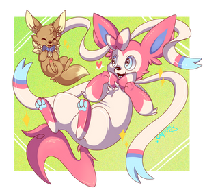 : Sylveon and Eevee! :