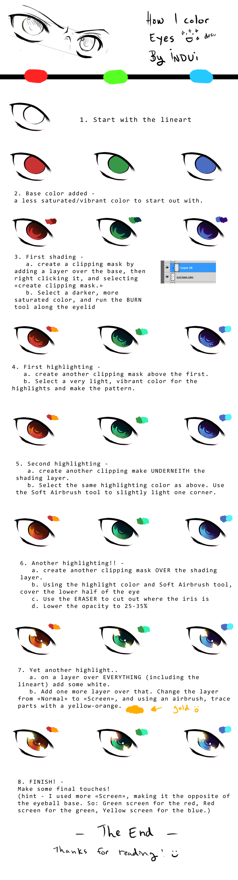 Little tutorial: coloring eyes