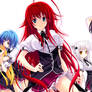 Rias, Akeno, Koneko, Xenovia and Asia