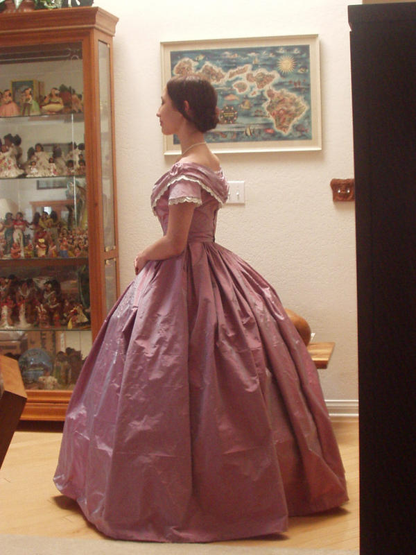 Lavender Pink Ball Gown, Side