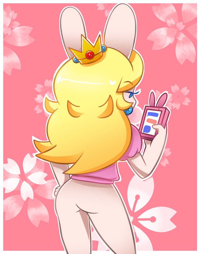 Primcess Peach Rabbid Rabbid Peach by insomniabunnie on DeviantArt